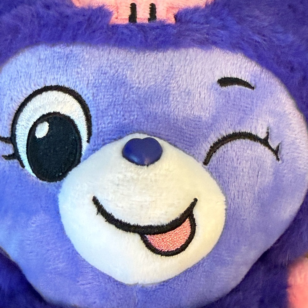 Care Bears x Hello Kitty , Harmony Bear as Kuromi, 10" Collectible Plush